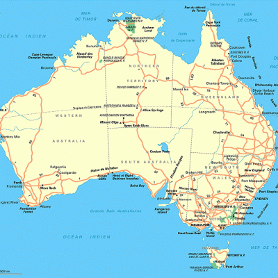 carte australie