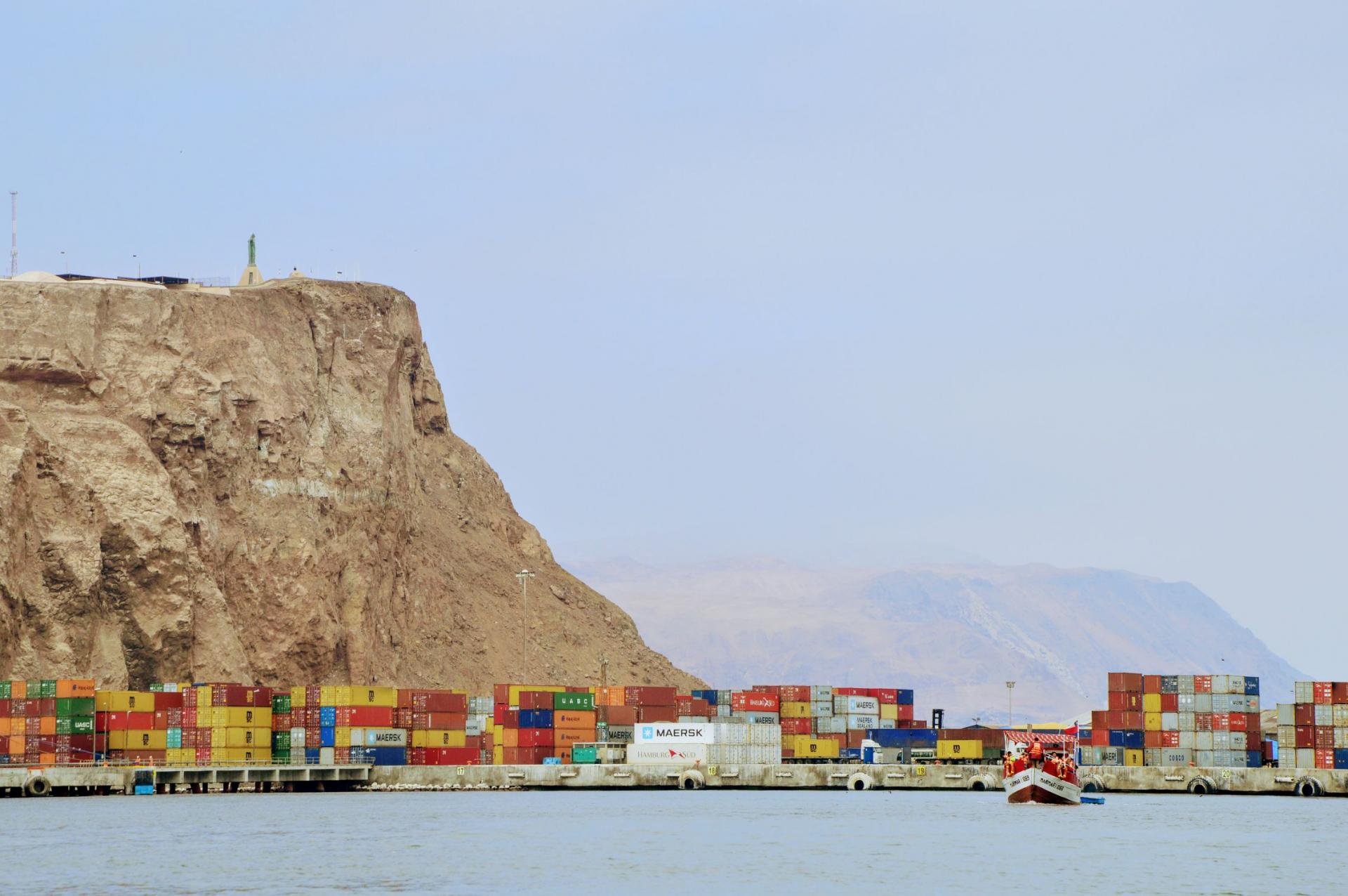 Arica, port et containers