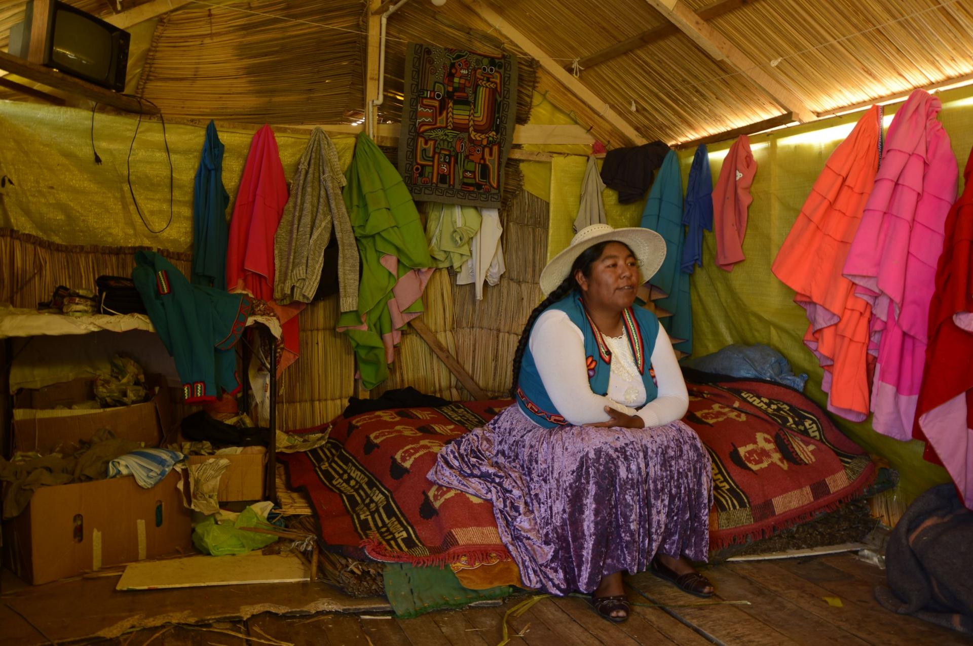 Habitation traditionnelle de l'île d'Uros