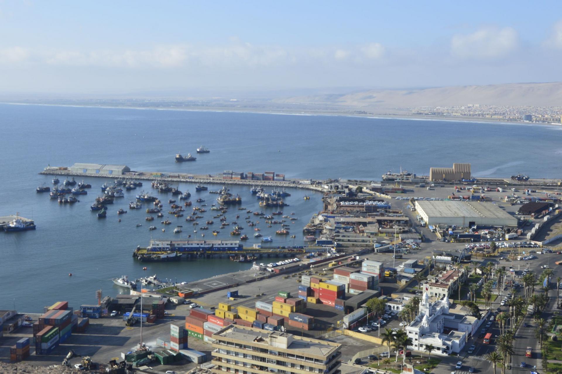 Vue sur le port de pêche